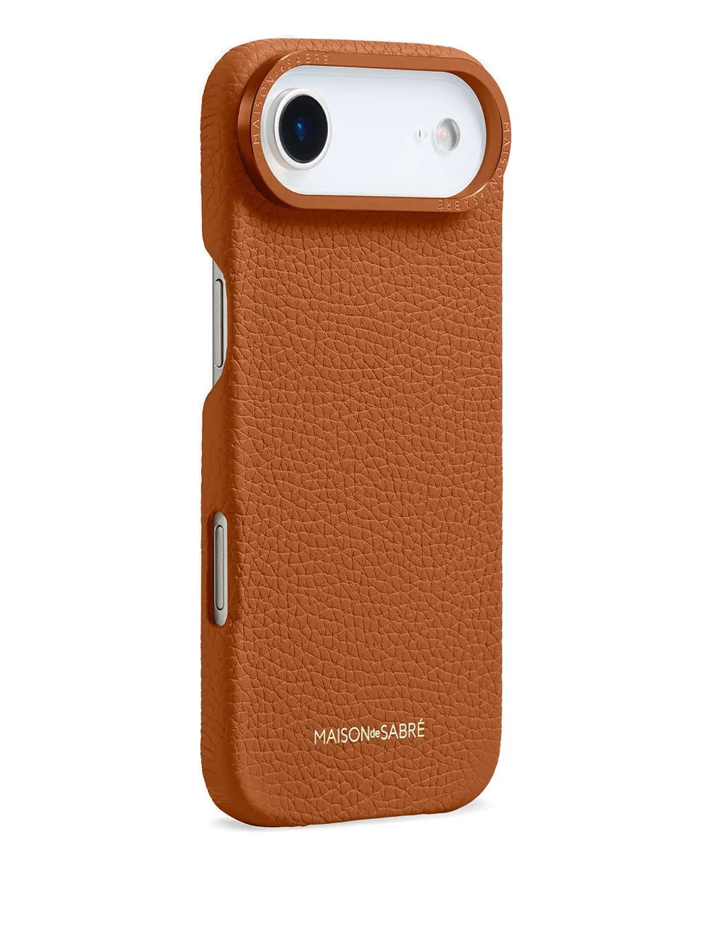 Maison De Sabre Logo-lettering Leather Iphone 17 Air Case In Brown