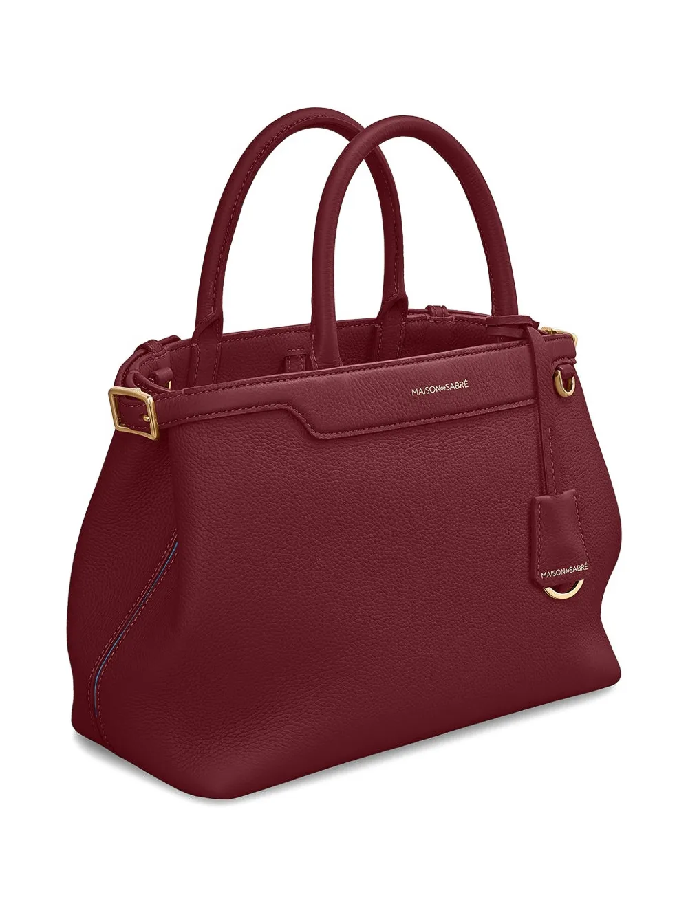 Maison De Sabre Medium Palais Belting Tote Bag In Burgundy