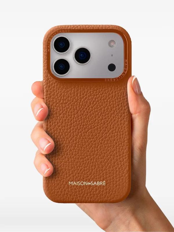 MAISON De SABRÉ Leather iPhone 17 Pro Max Case | Brown | FARFETCH