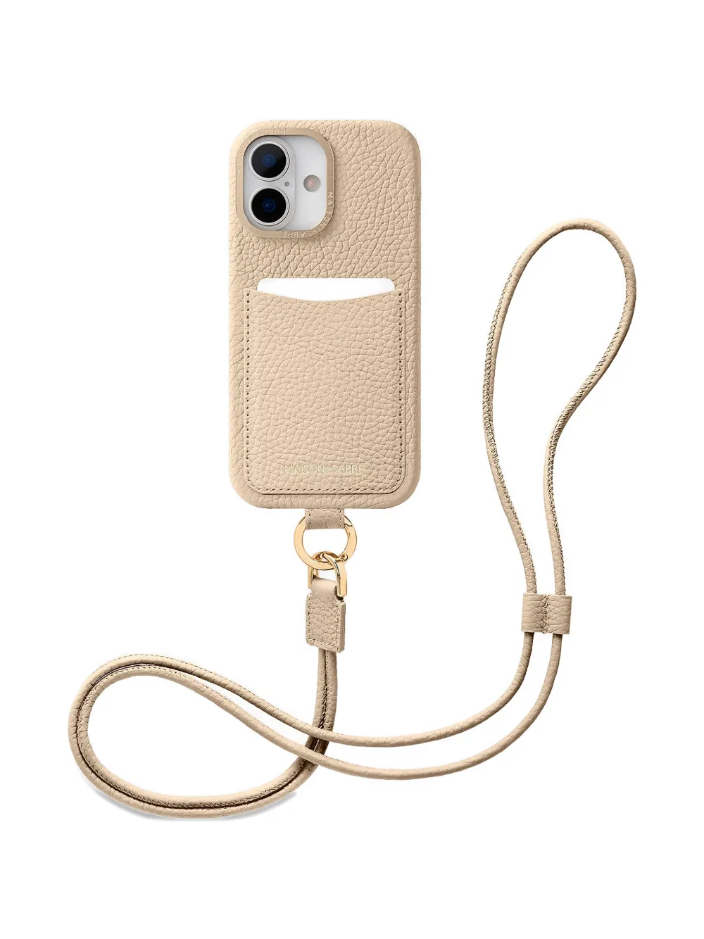 Maison De Sabre The Sling Card-slot Iphone 17 Case In Neutral