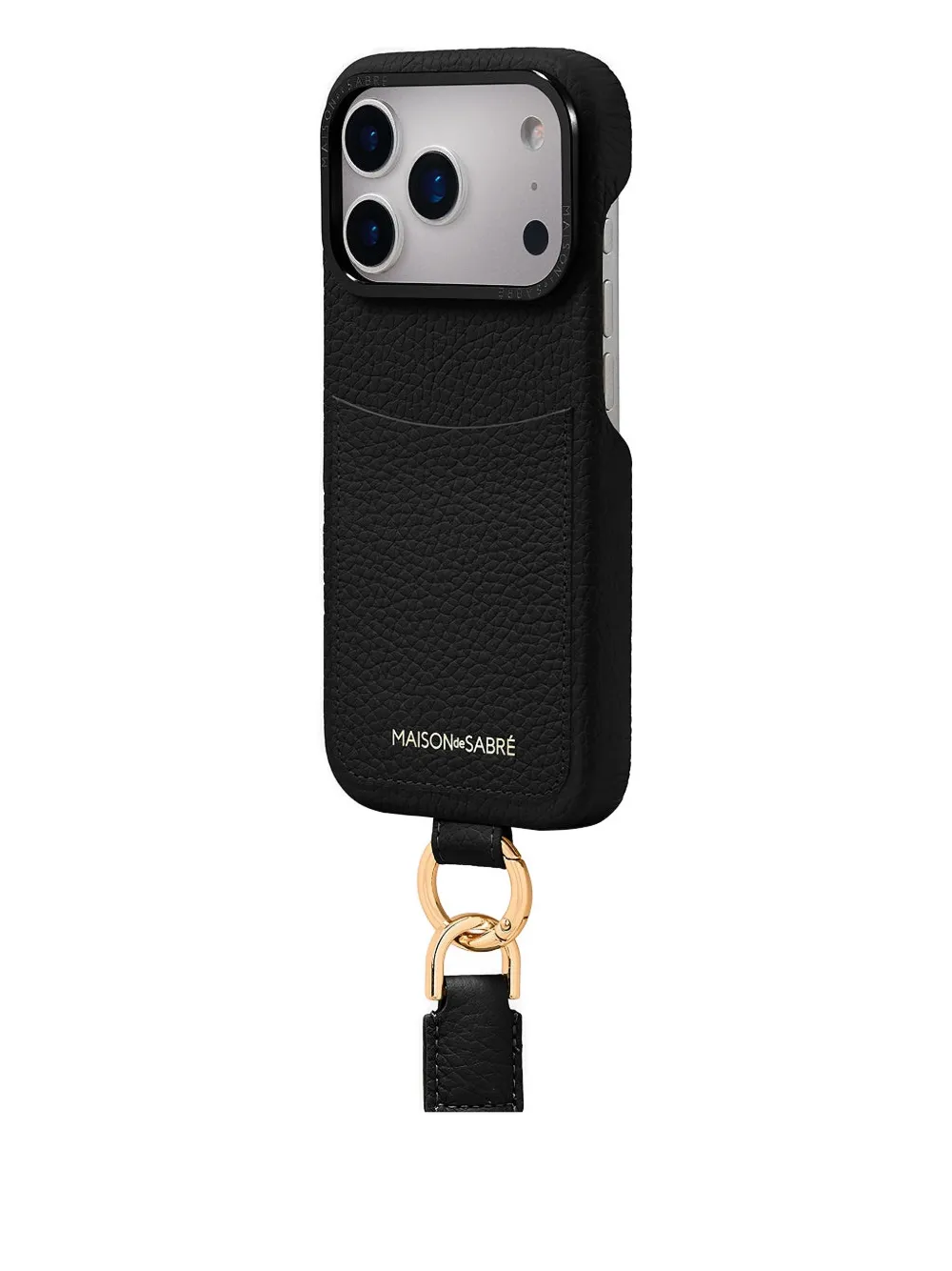 Maison De Sabre The Sling Card-slot Lanyard Iphone 17 Pro Case In Black