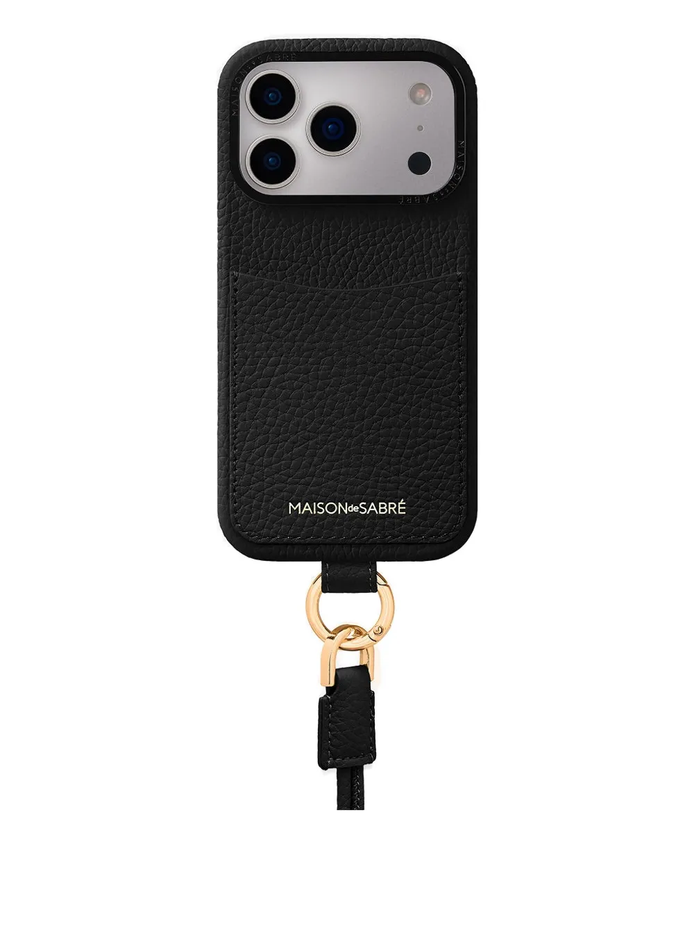 Maison De Sabre The Sling Card-slot Lanyard Iphone 17 Pro Case In Black