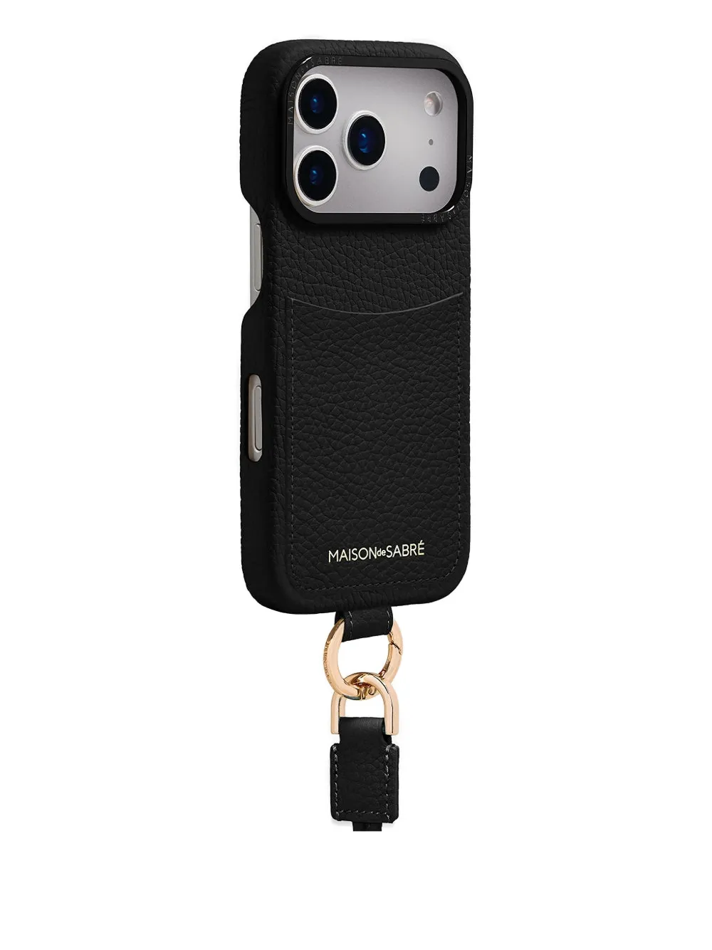 Maison De Sabre The Sling Card-slot Lanyard Iphone 17 Pro Case In Black