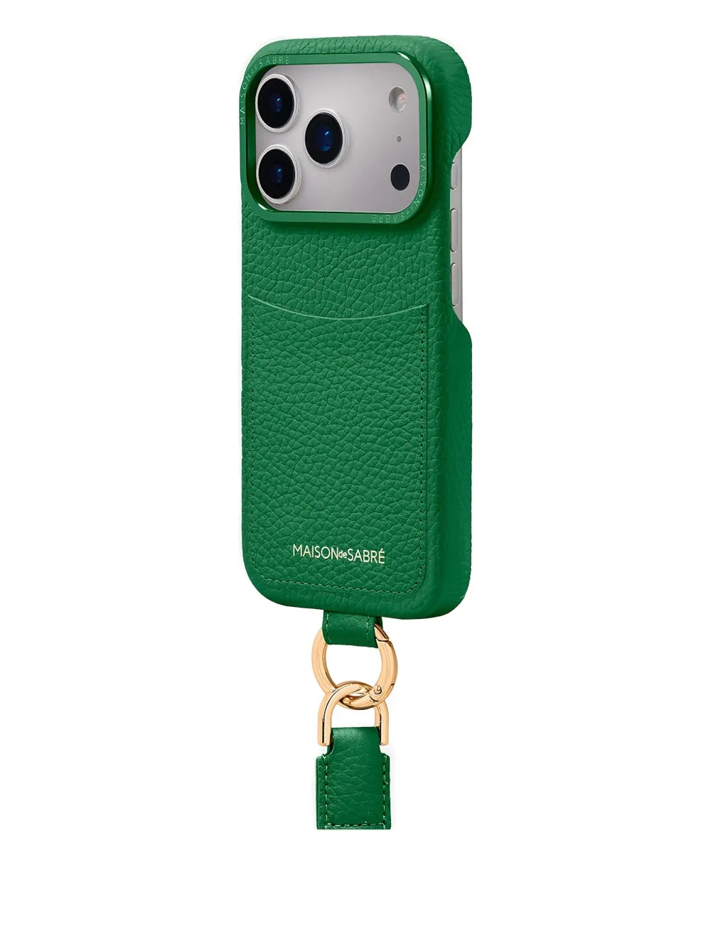 Maison De Sabre The Sling Card-slot Lanyard Iphone 17 Pro Case In Green