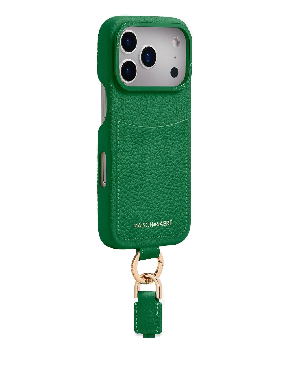 Maison De Sabre The Sling Card-slot Lanyard Iphone 17 Pro Case In Green