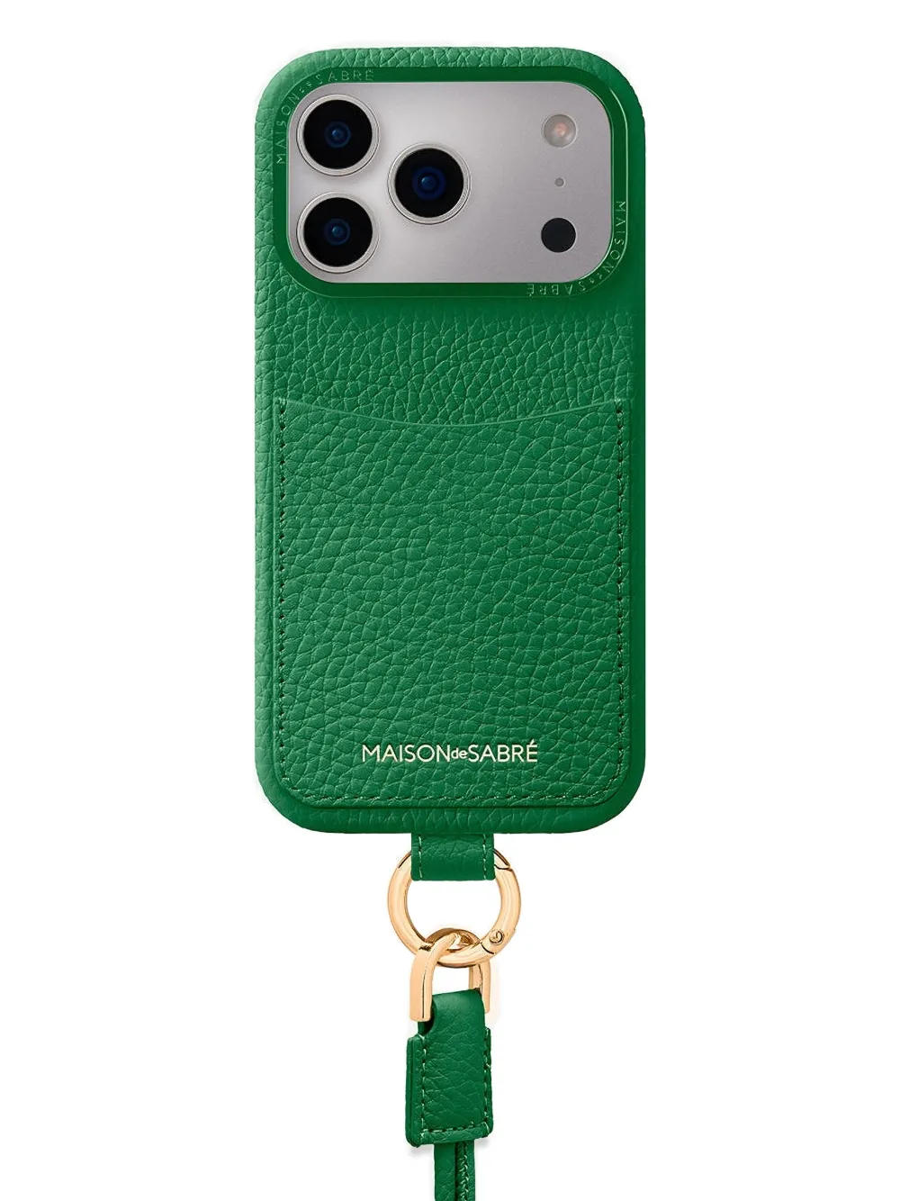 MAISON de SABRÉ The Sling card-slot lanyard iPhone 17 pro case - Verde