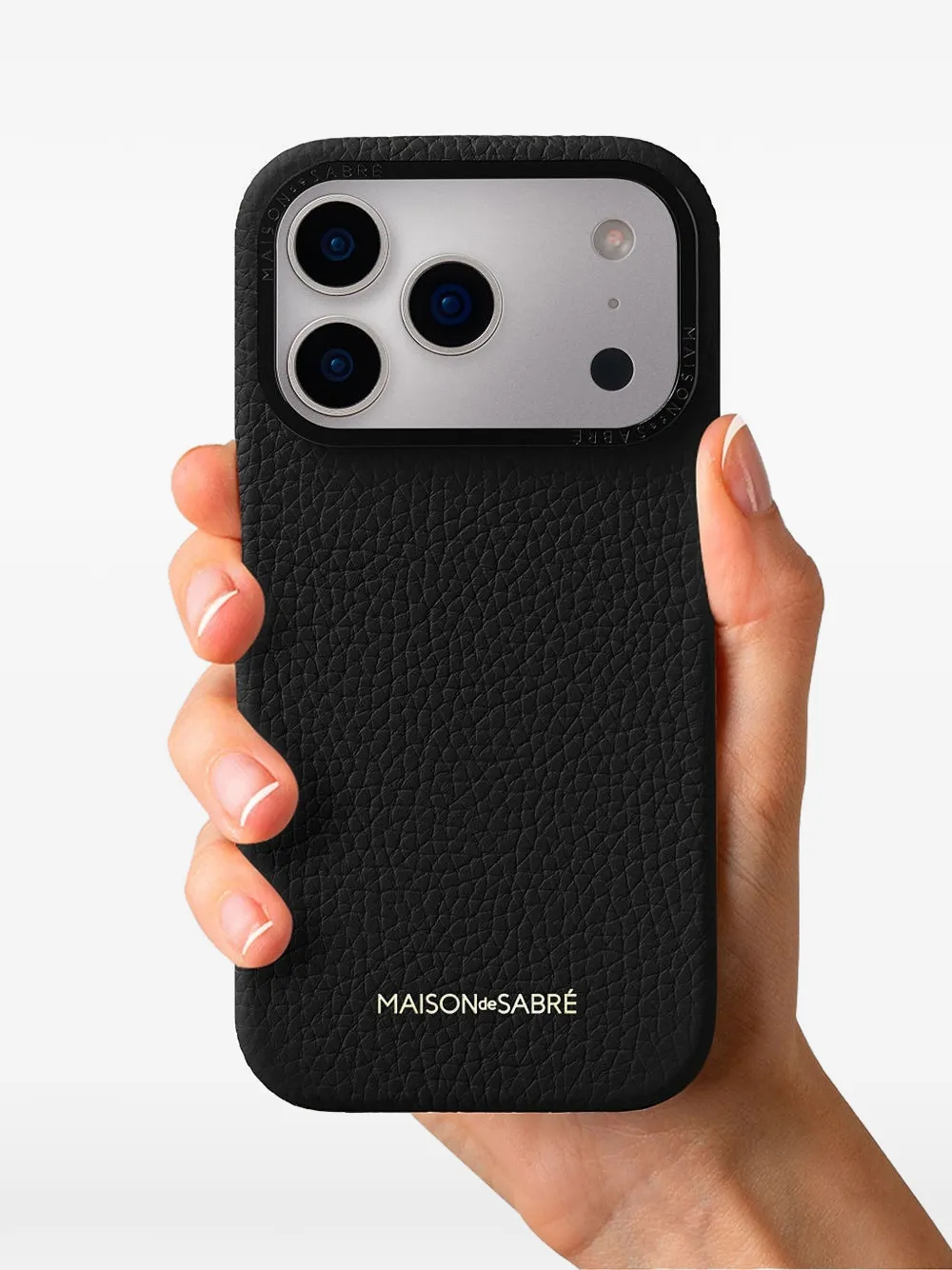 Maison De Sabre Logo-lettering Iphone 17 Pro Max Case In Black