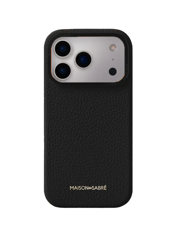 MAISON de SABRE iPhone17Pro max用ケース MAISON De SABRÉ レザー iPhone 17 Pro Max ケース | ブラック