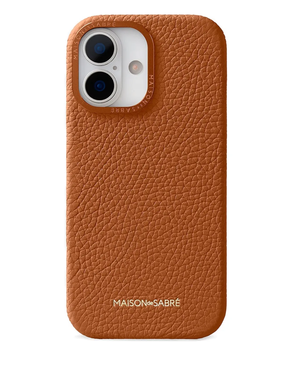 Maison De Sabre Logo-lettering Leather Iphone 17 Case In Brown