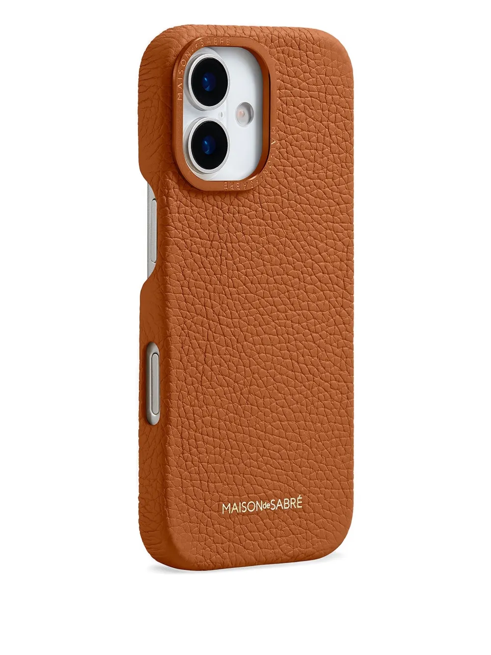 Maison De Sabre Logo-lettering Leather Iphone 17 Case In Brown