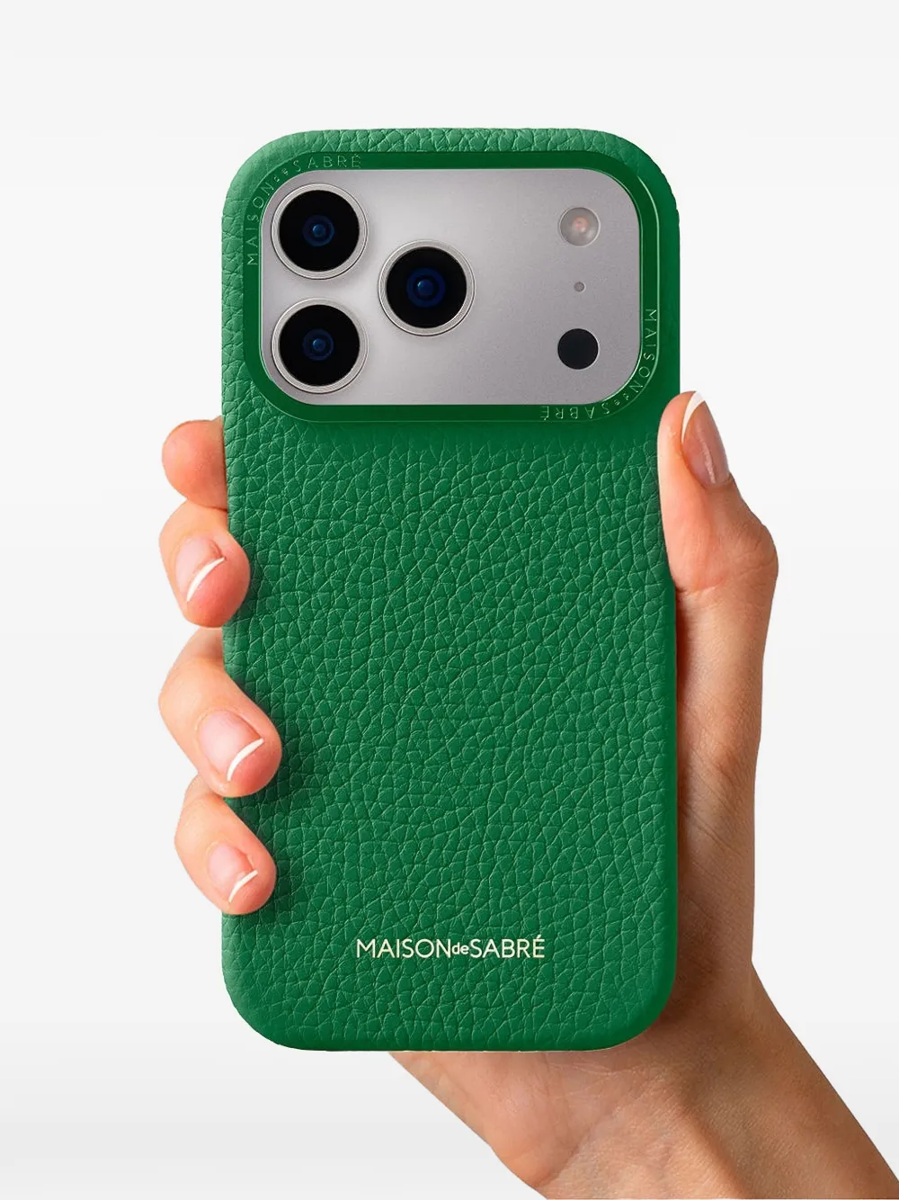 Maison De Sabre Logo-leterring Iphone 17 Pro Case In Green