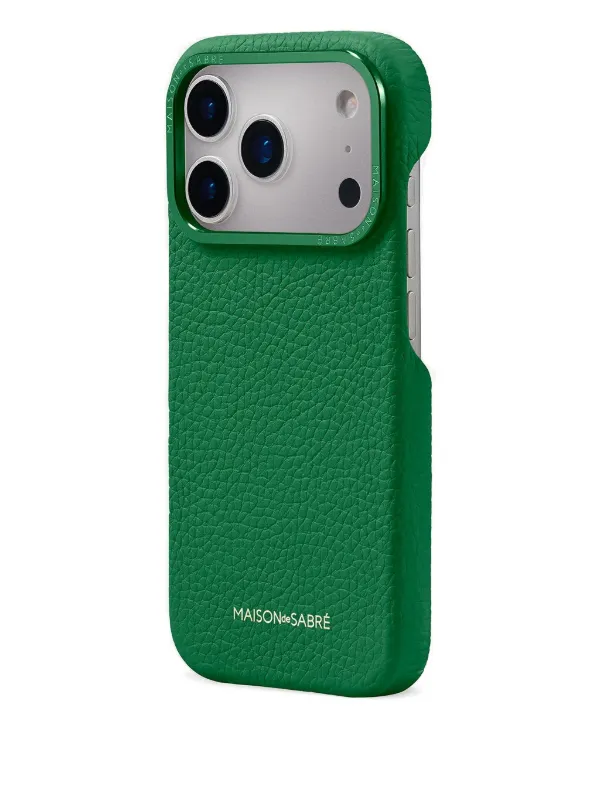 MAISON De SABRÉ Leather iPhone 17 Pro Case | Green | FARFETCH