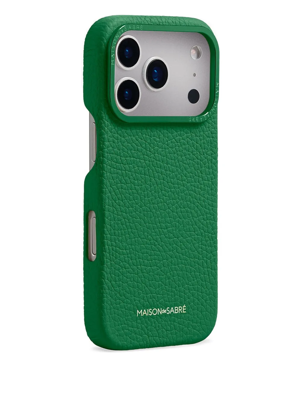 Maison De Sabre Leather Camera Guard Phone Case In Brown