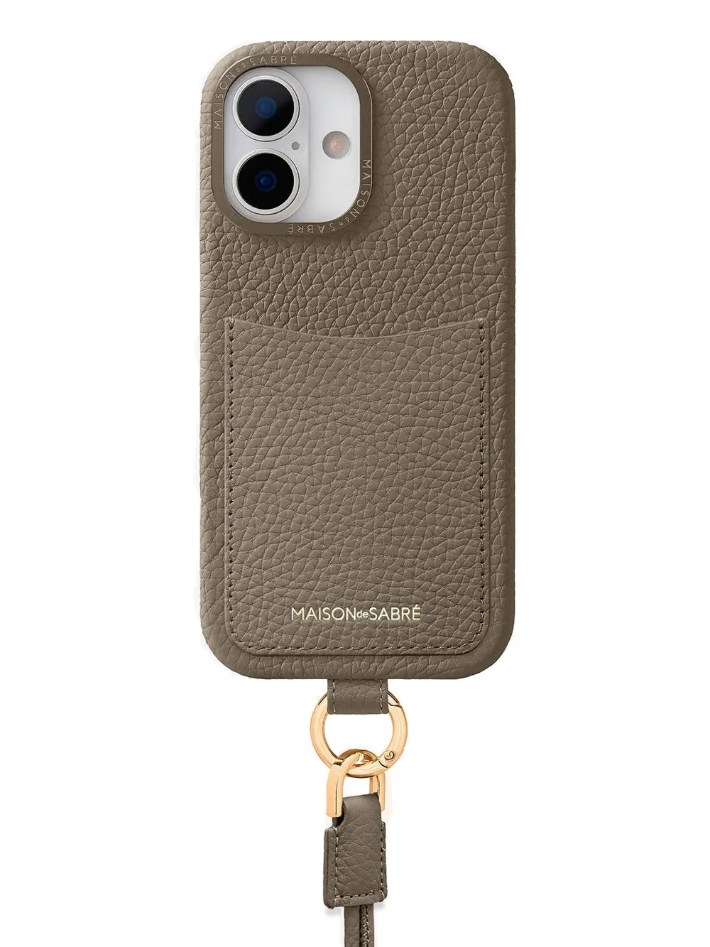 MAISON de SABRÉ The Sling card-slot lanyard iPhone 17 case - Toni neutri
