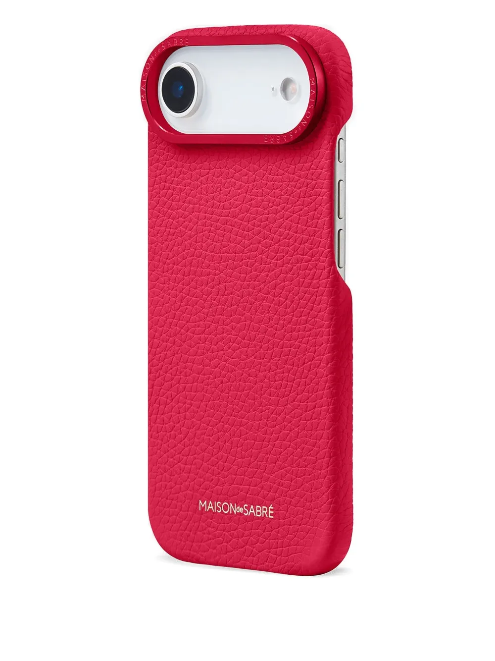 Maison De Sabre Logo-lettering Leather Iphone 17 Air Case In Red