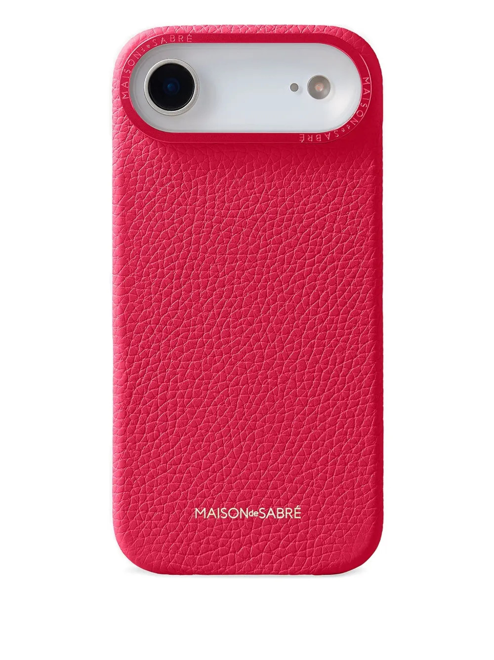Maison De Sabre Logo-lettering Leather Iphone 17 Air Case In Red