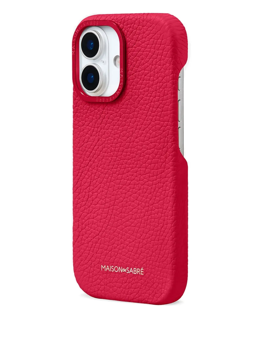 Maison De Sabre Camera-guard Leather Iphone 17 Case In Pink