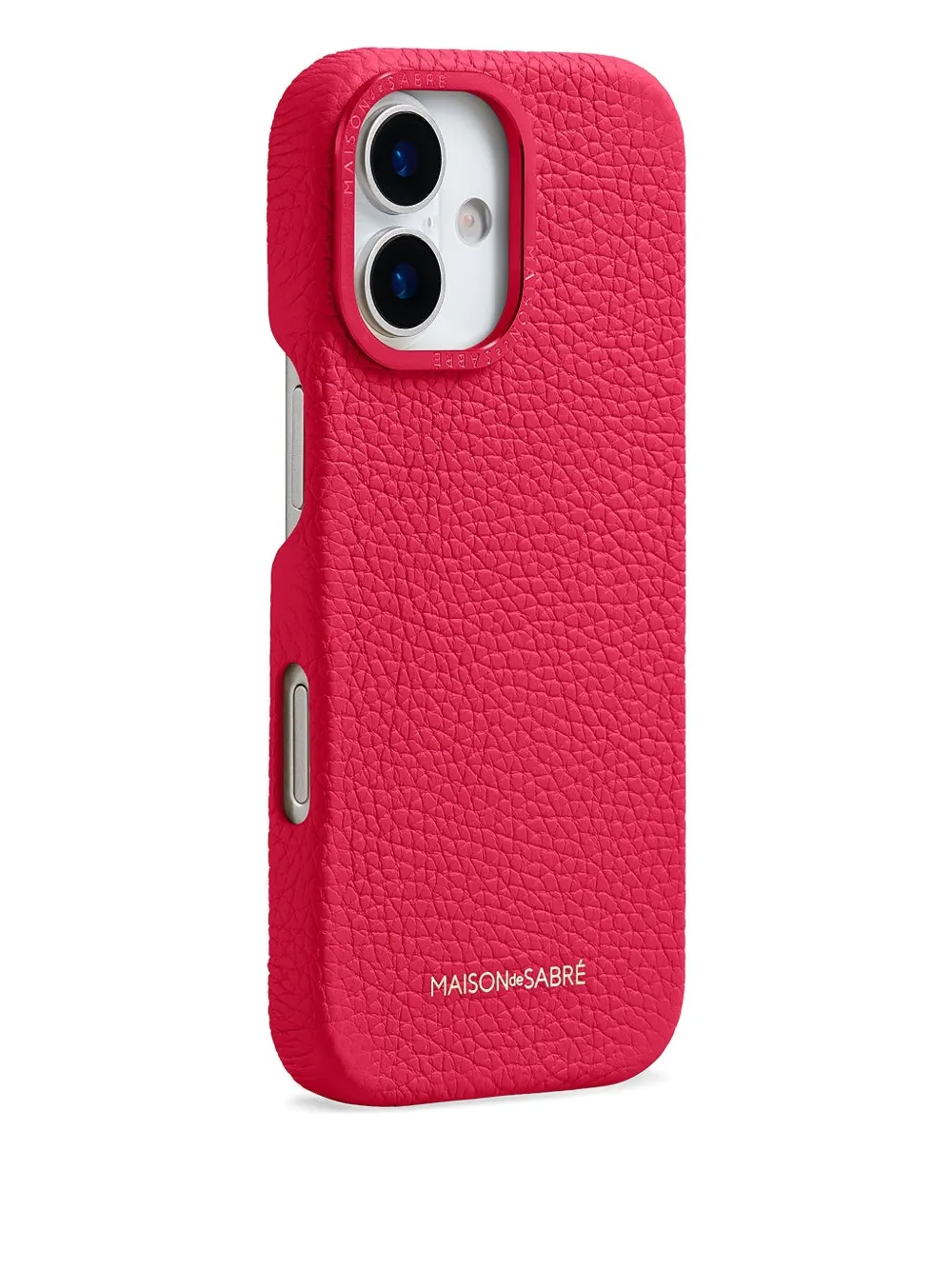 Maison De Sabre Camera-guard Leather Iphone 17 Case In Pink