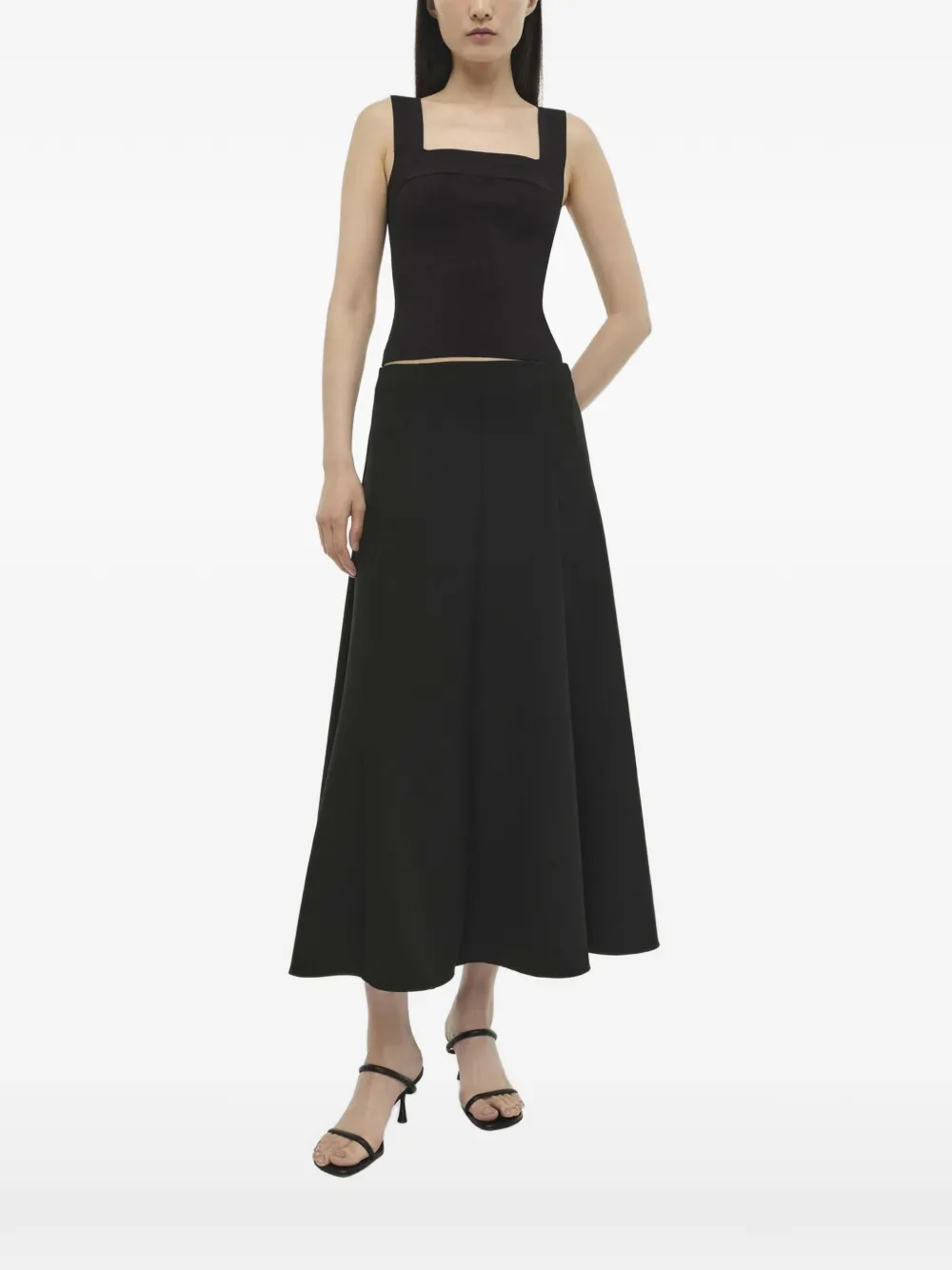 Simkhai Madine Square-neck Tank Top In Black