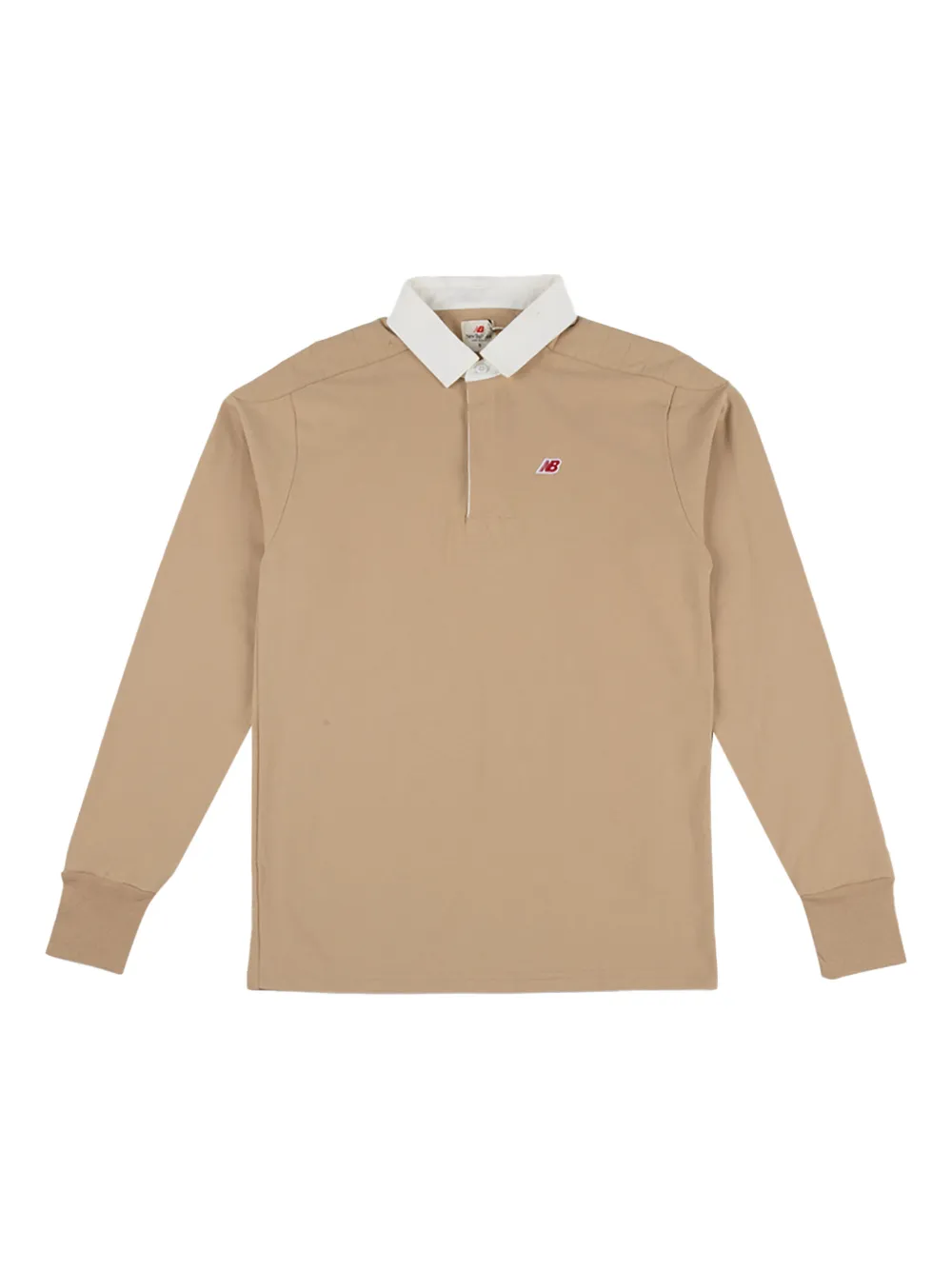 New Balance Polo con polsini a coste - Marrone