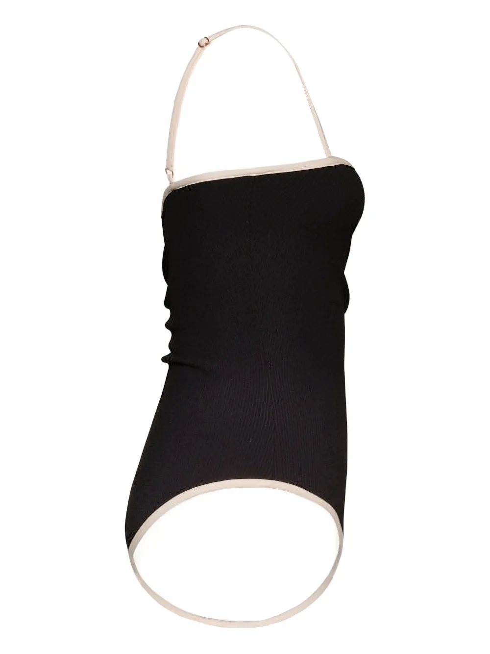 Johanna Ortiz Primordial Femininity cut-out tie swimsuit Zwart