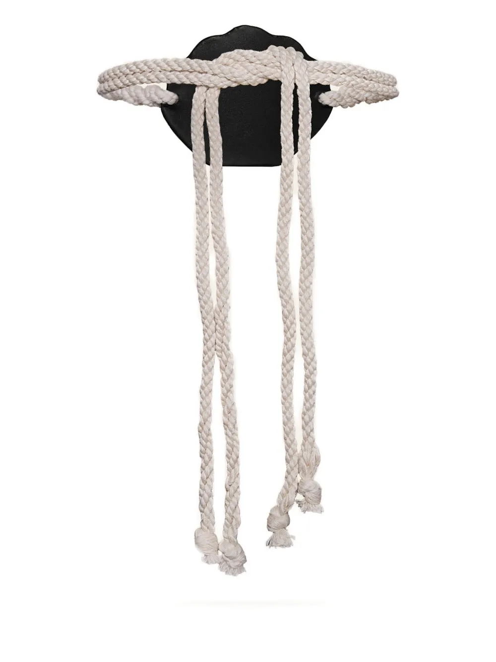 Johanna Ortiz Movimiento Marítimo shell-detail rope belt - Zwart