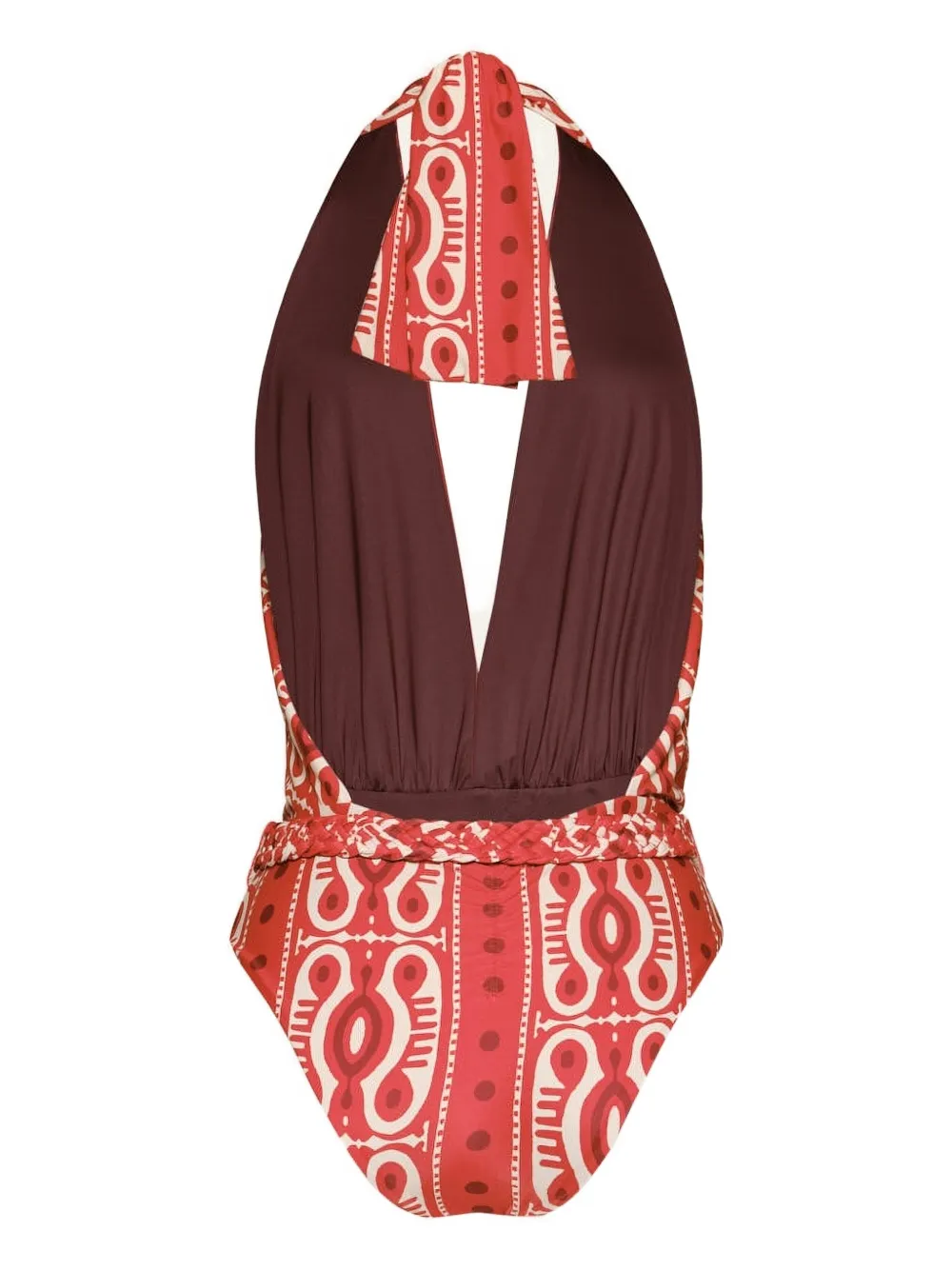 Johanna Ortiz Seashell Hunting Printed Swimsuit In Red