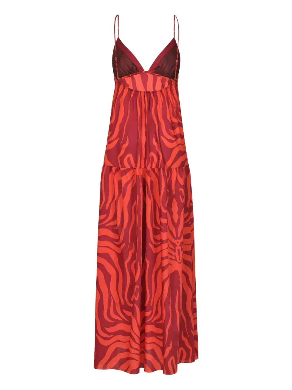 Johanna Ortiz Zea Palm zebra-print dress - Rood