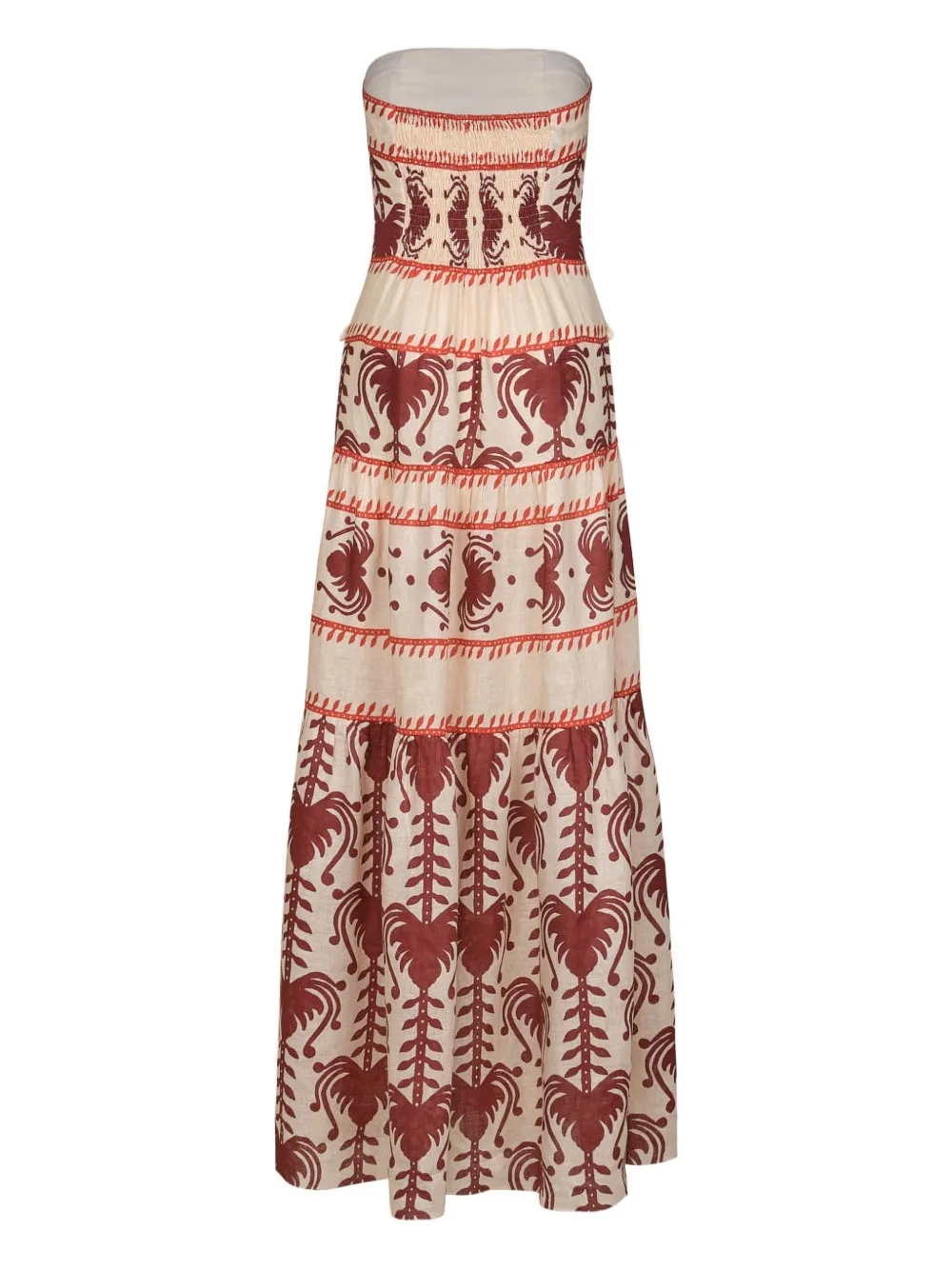 Johanna Ortiz Another Chance tiered printed dress - Beige