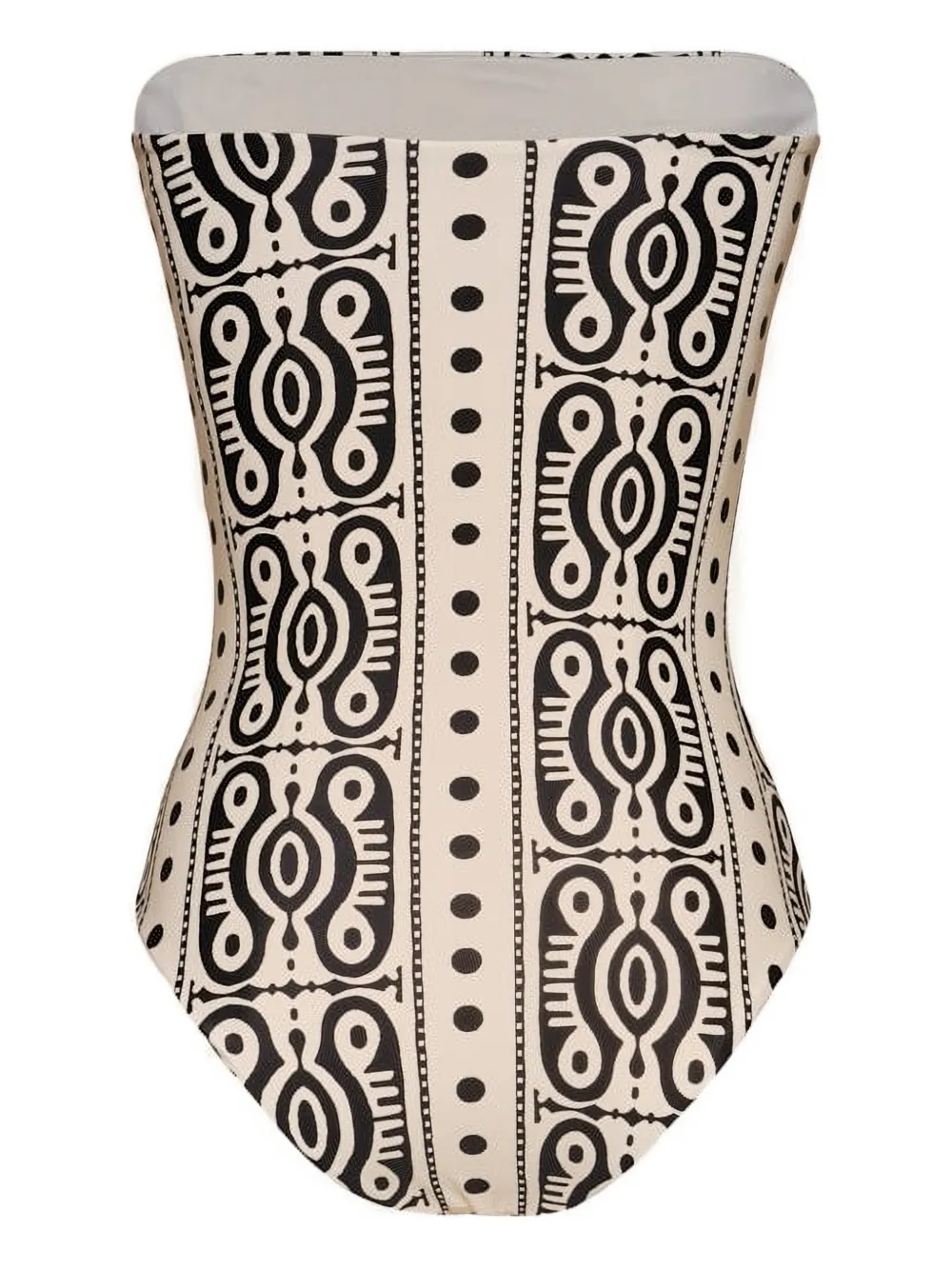 Johanna Ortiz Alta Mar printed swimsuit Beige