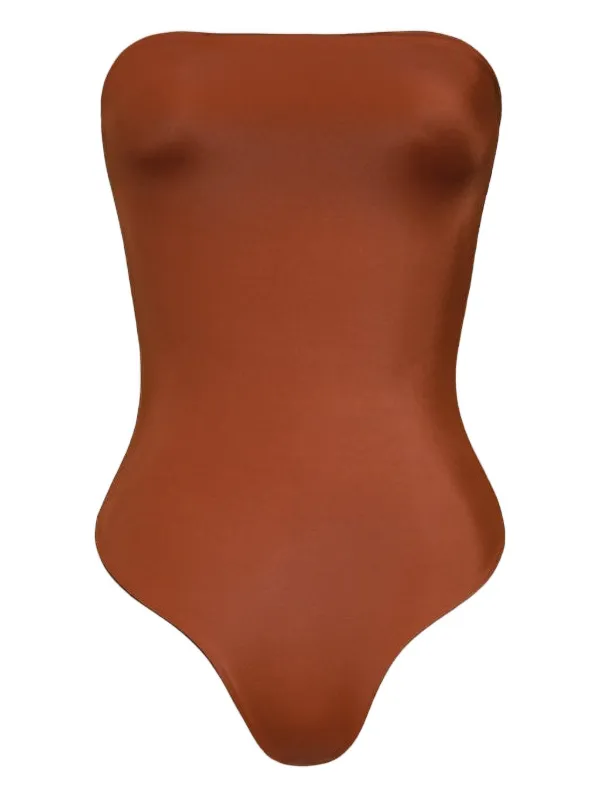 Johanna Ortiz The Classic braided-belt Swimsuit | Brown  display picture 1