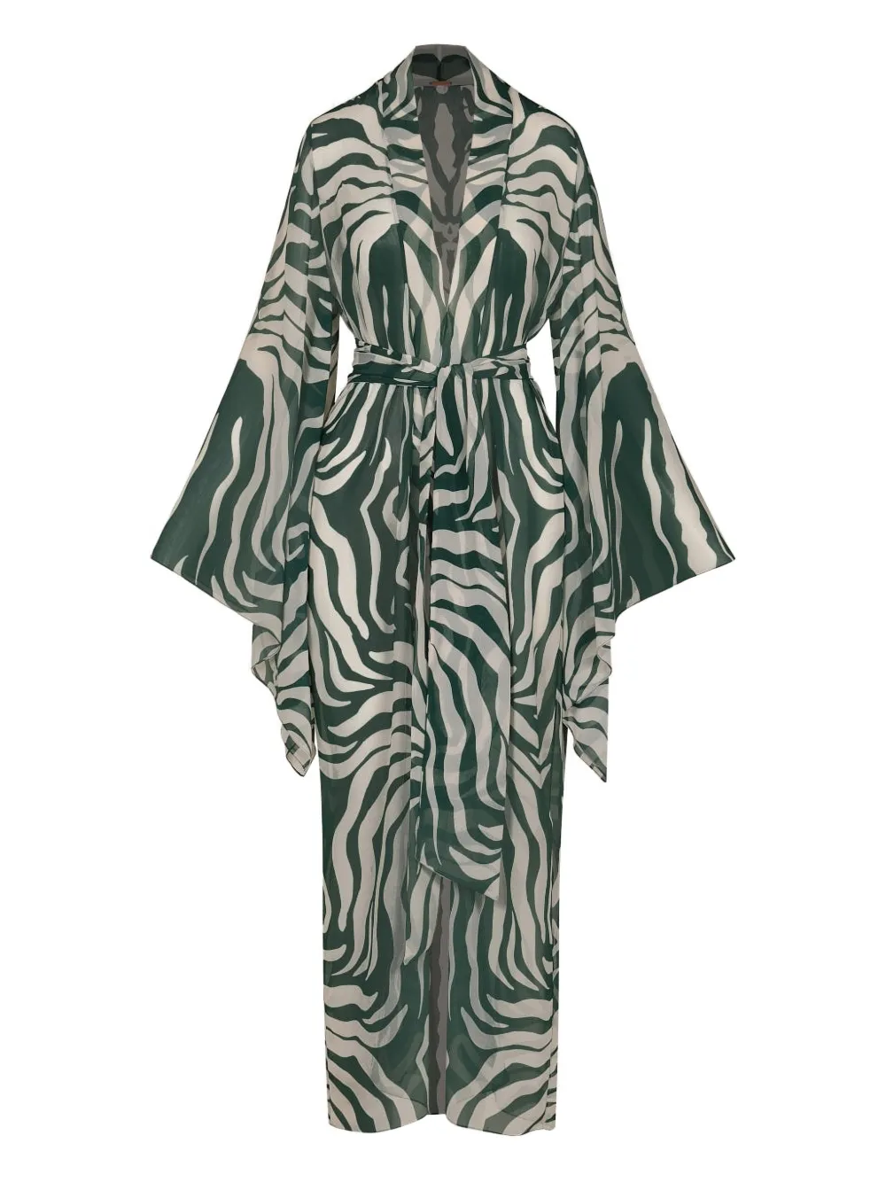 Johanna Ortiz Amazon zebra-print kimono Groen