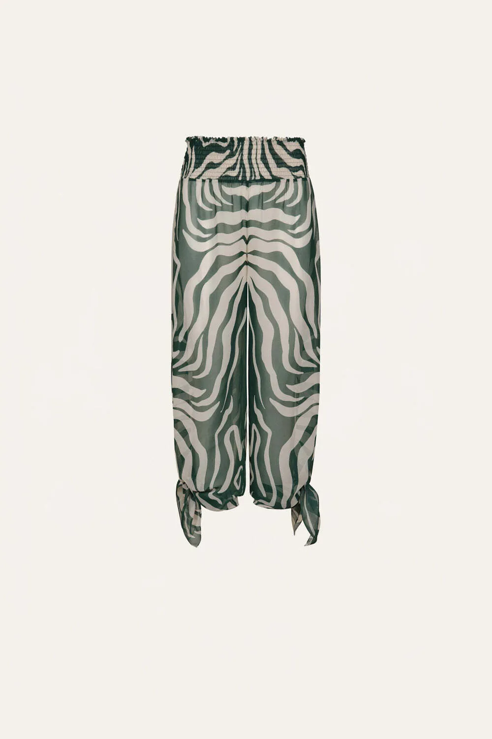 Johanna Ortiz In Eternity zebra-stripe trousers Groen