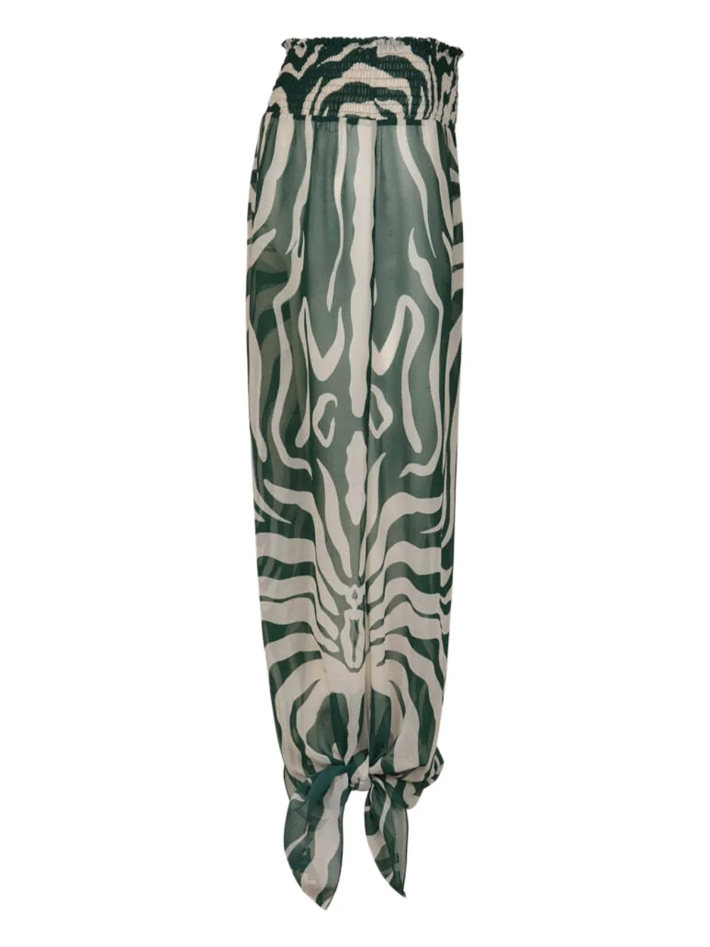 Johanna Ortiz In Eternity zebra-stripe trousers - Groen