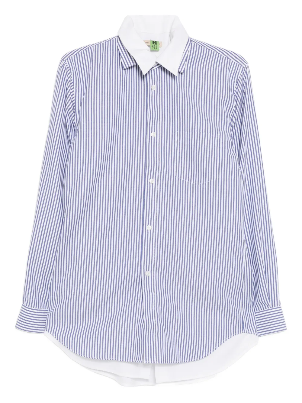 ROMEO HUNTE striped layered shirt - Blu