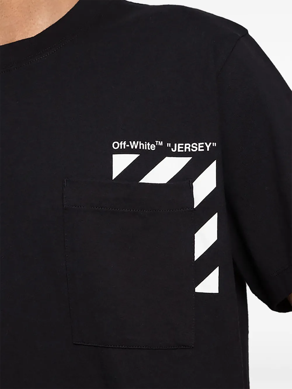 Off-White pocket slim T-shirt - Zwart