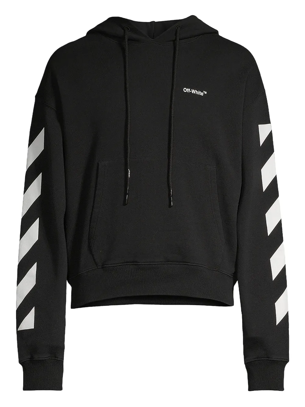 Off-White diagonal-stripes logo hoodie - Nero