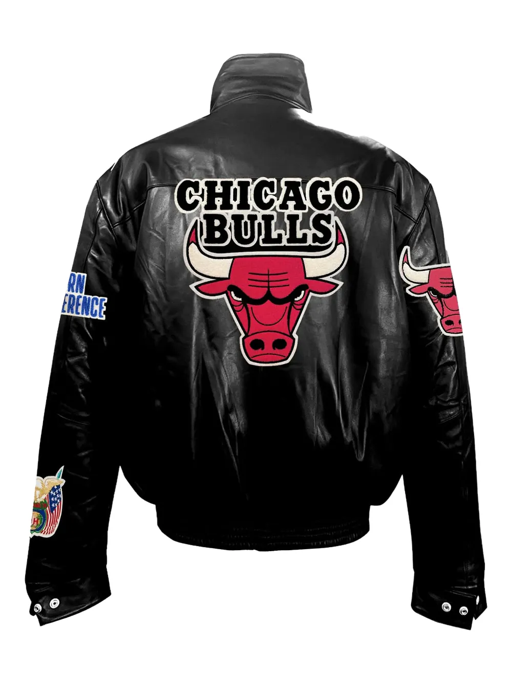 Jeff Hamilton Chicago Bulls leather puffer jacket | Leather Jackets | Image 2