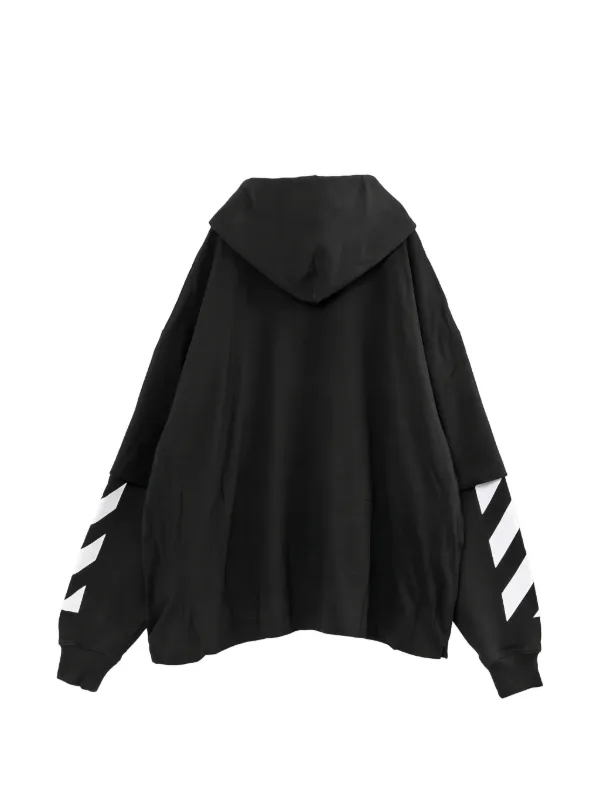 Off-White Diag-stripe Hoodie | Black | FARFETCH