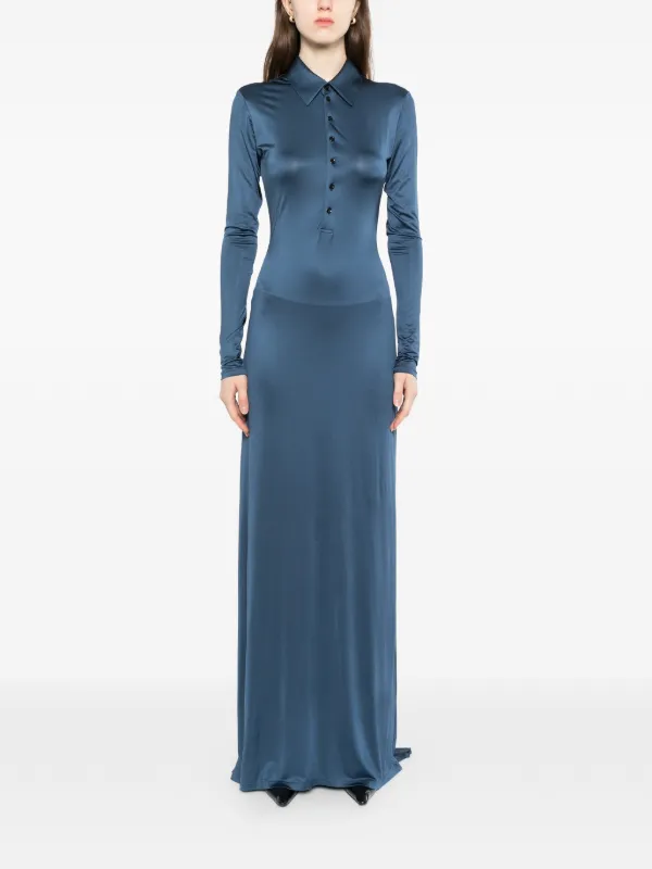 kiki de montparnasse knit dresses button-down Shirtdress | Blue Cashmere
