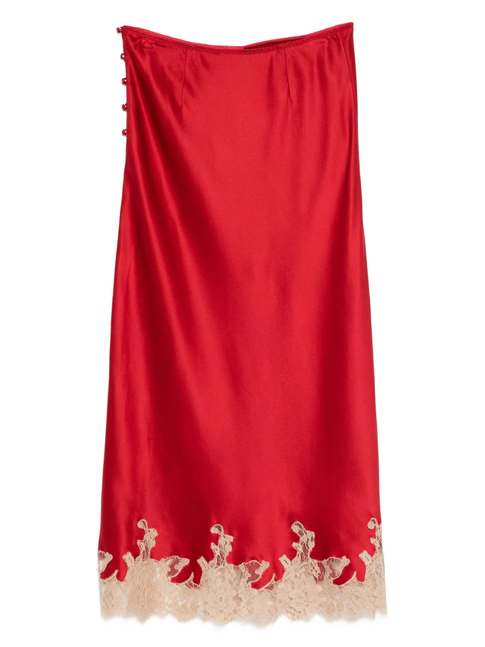 Kiki de Montparnasse Rok met orchidee kant - Rood