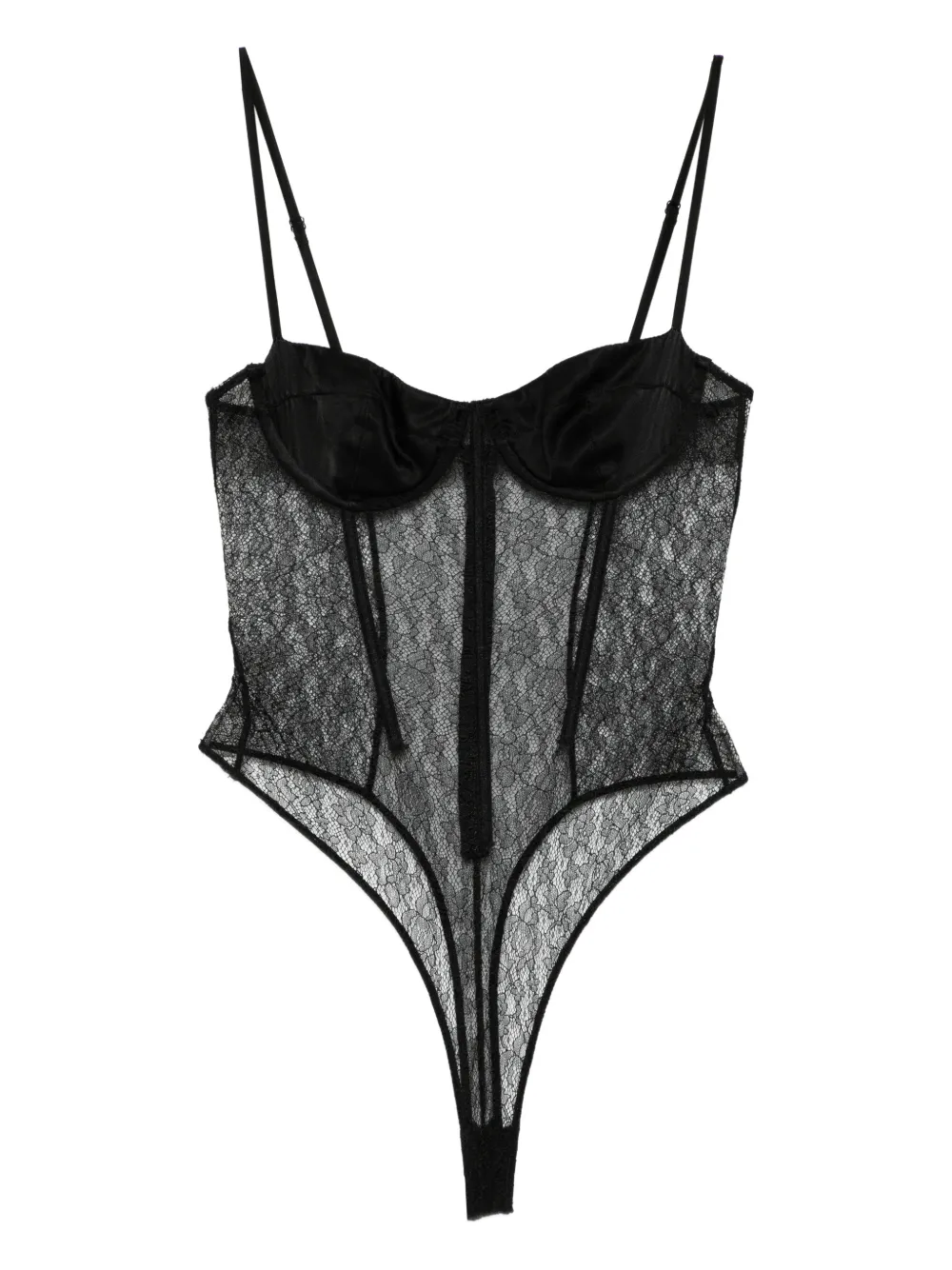 Kiki de Montparnasse Petite Fleur Body - Schwarz