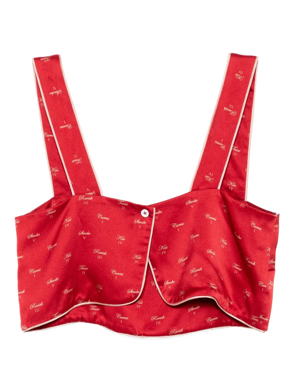 Kiki de Montparnasse Pyjamatop met print Rood