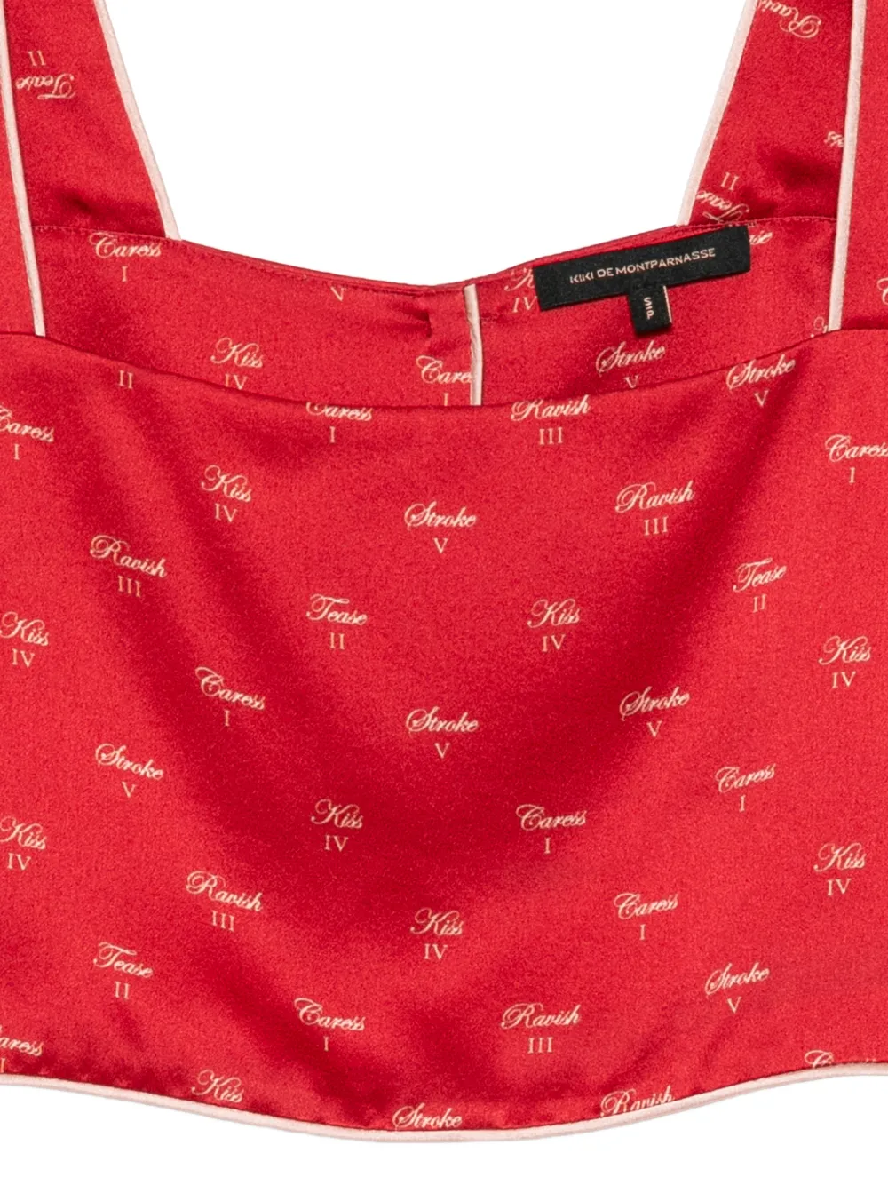 Kiki de Montparnasse Pyjamatop met print Rood