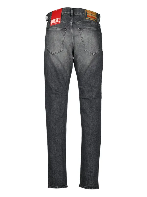 Diesel D-Strukt logo-patch five-pocket Jeans | Grey | FARFETCH IN