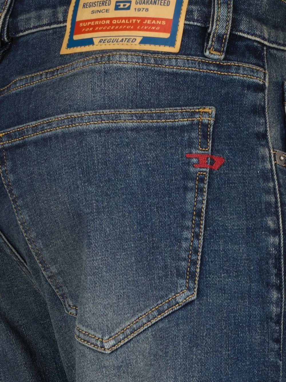 Diesel D-Strukt jeans met vijf zakken Blauw
