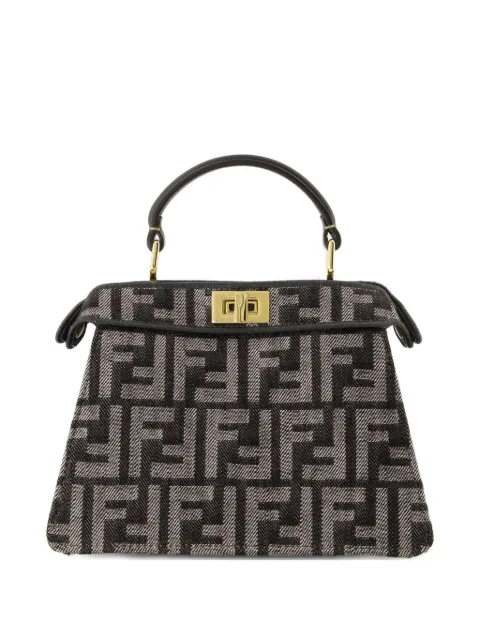 FENDI Peekaboo denim tote bag