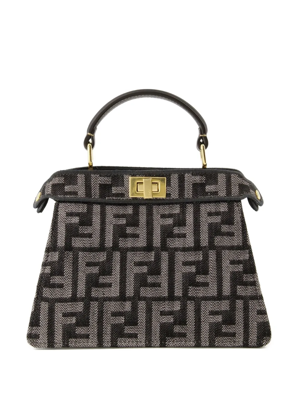 FENDI Peekaboo denim tote bag - Nero