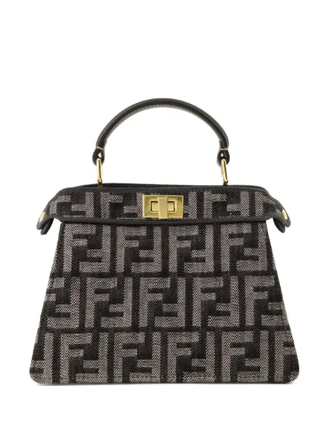 FENDI Peekaboo denim tote bag