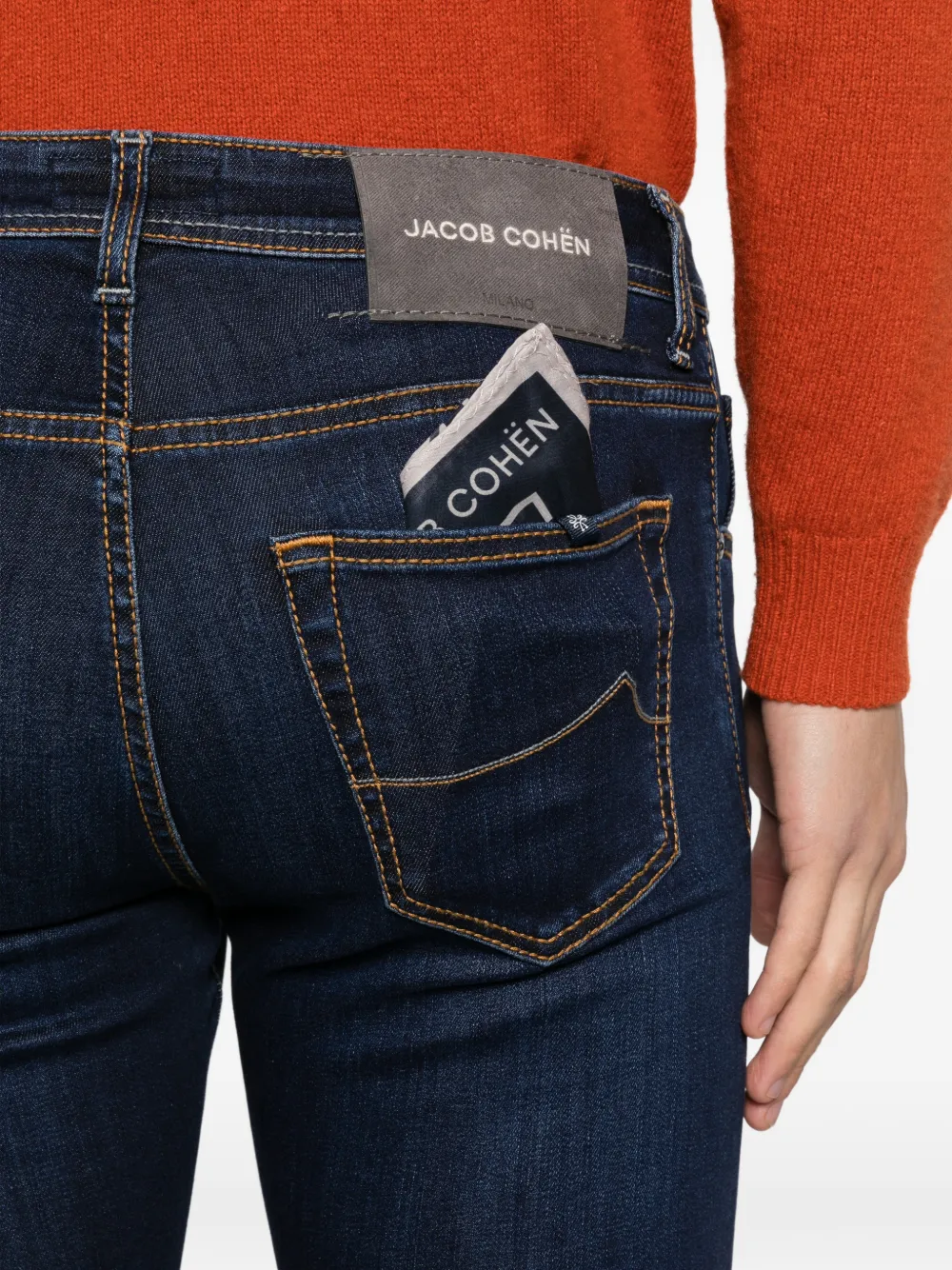 Jacob Cohen Nick Contrast-stitching Jeans In Blue